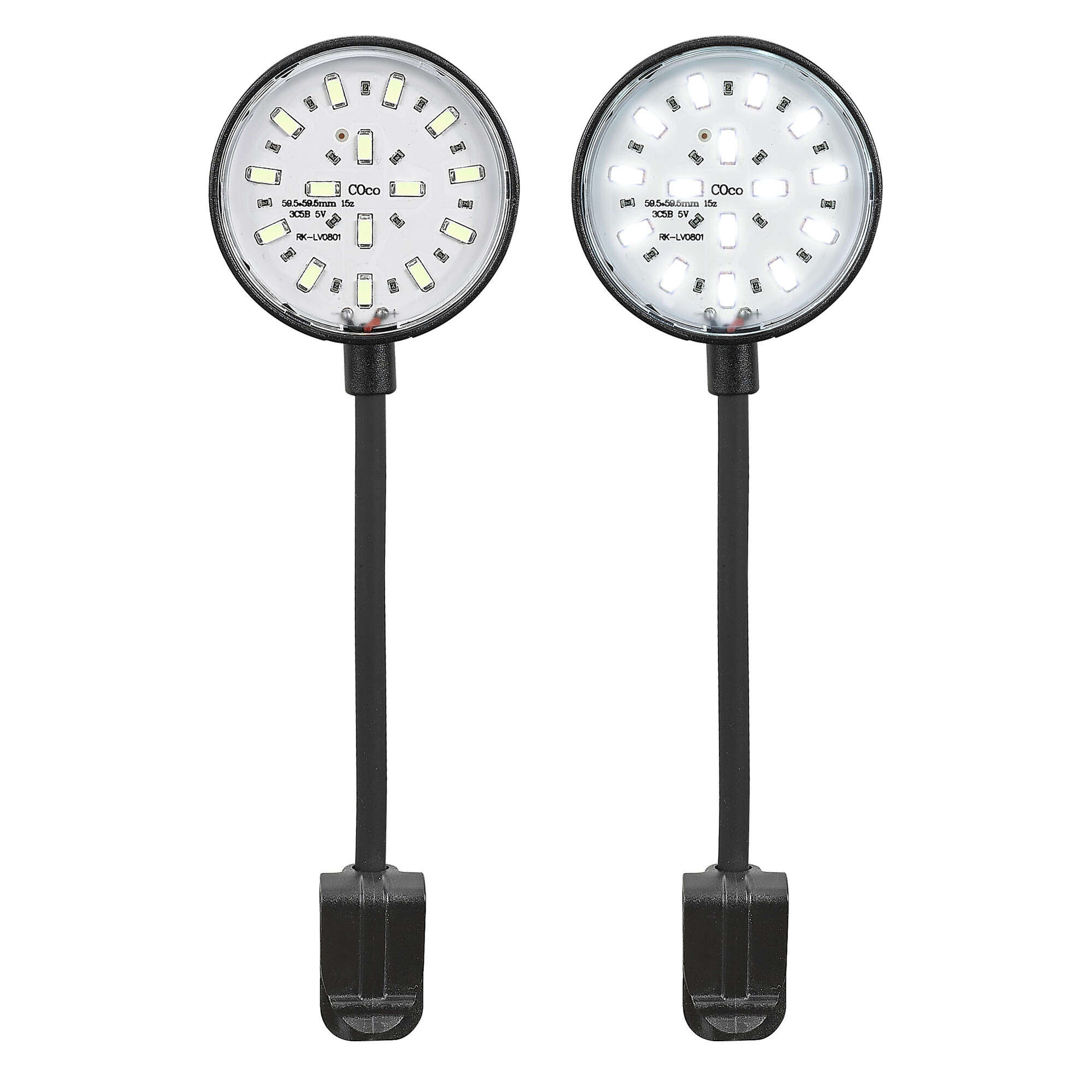 Lampara Aqualed Génesis Round luz blanca - Negra